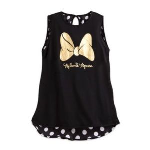 Minnie Mouse Gold and Polka Dot Tank Top